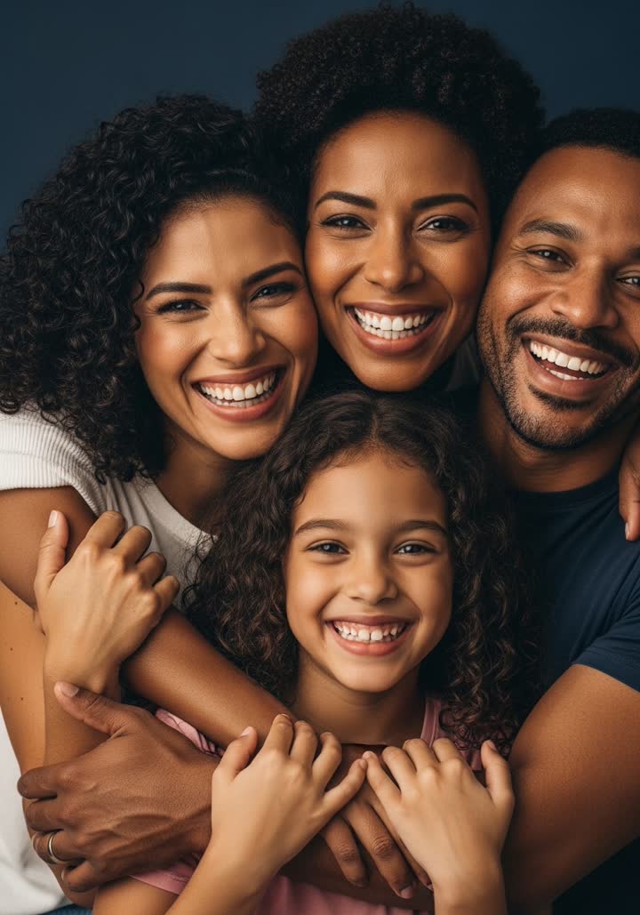 Família sorrindo